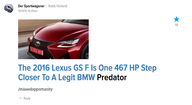 Illustration for article titled Comment Of The Day: If It Has A V8 We Can Track Day It Edition
